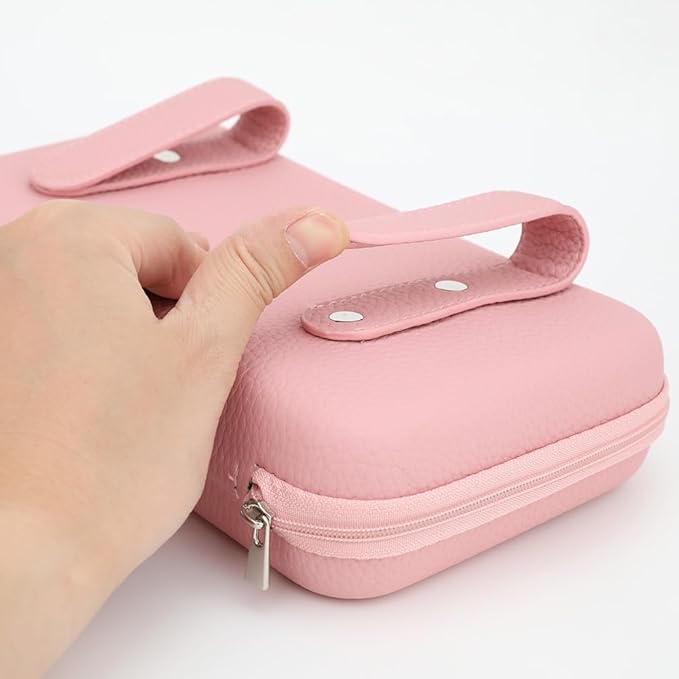 Sun Visor Tissue Holder, Zipper Napkin Holder, PU Leather Backseat Tissue Case for Vehicle (Pink)