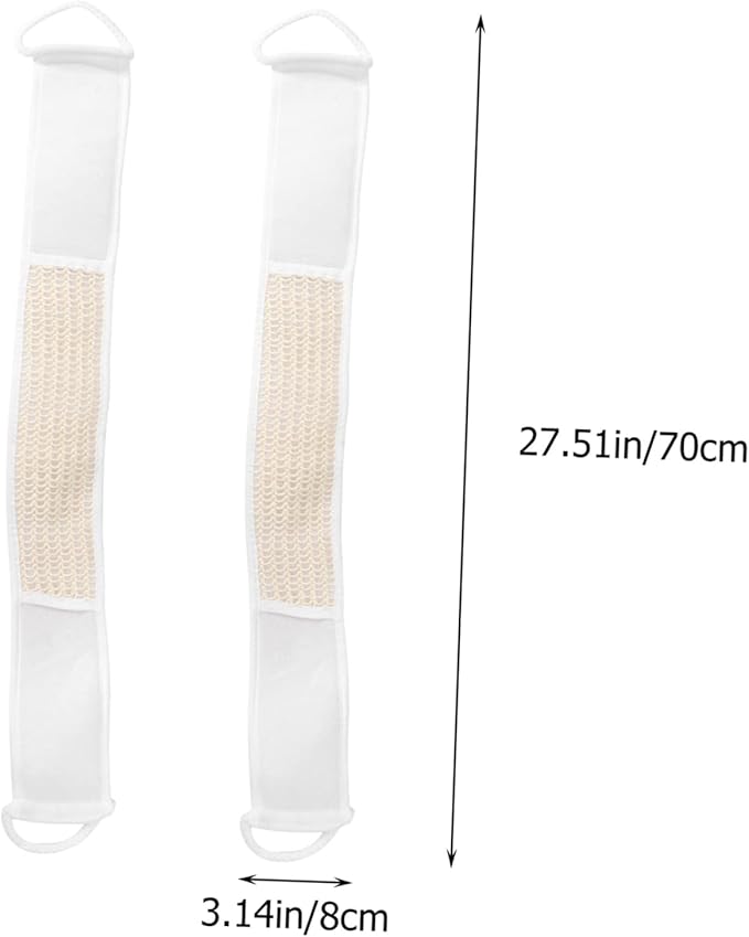 PartyKindom 2pcs Exfoliating Bath Bands Double-Sided Scrubber for Back Wash Strap Bath Body Strap Exfoliating Towel Wash Strip