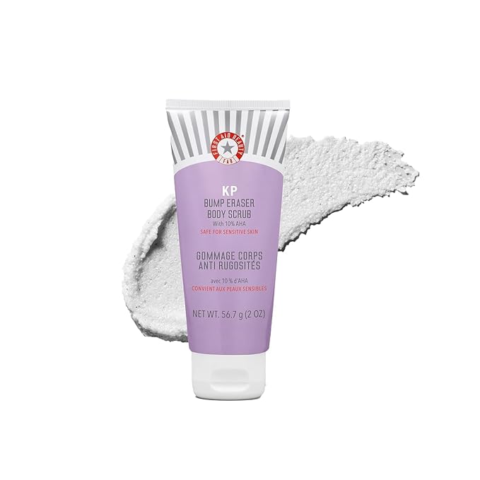 First Aid Beauty KP Bump Eraser Body Scrub Exfoliant for Keratosis Pilaris with 10% AHA 4 oz.