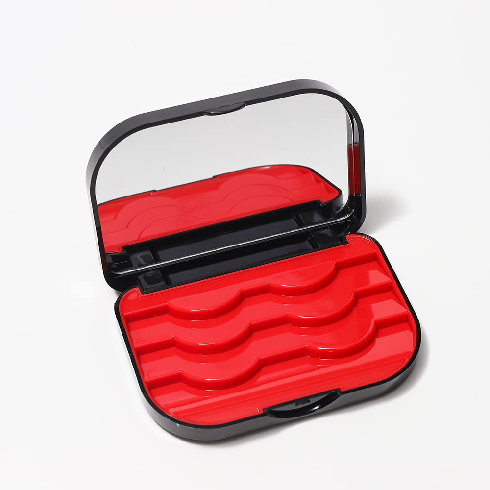 False Eyelash Storage Case with Mirror Empty Travel Lash Organizer Box