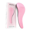 Crave Naturals Glide Thru Detangling Brush For Natural, Curly, Straight, Wet or Dry Hair - Gentle Detangler Brush Styling Tool for Adults, Kids, Toddlers and Little Girls - 8.4x3.4", Pink