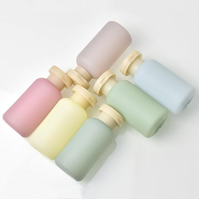 Travel Shampoo Bottles for Toiletries, Leak Proof Travel Size Toiletries Bottle Containers for Shampoo and Conditioner, Reusable Squeeze Bottles, Essentials Accessories (Forest Series, 3.4oz, 4Pcs)