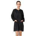 Exttlliy Polyester Professional Salon Smock Hair Stylist Jacket, Black, XL