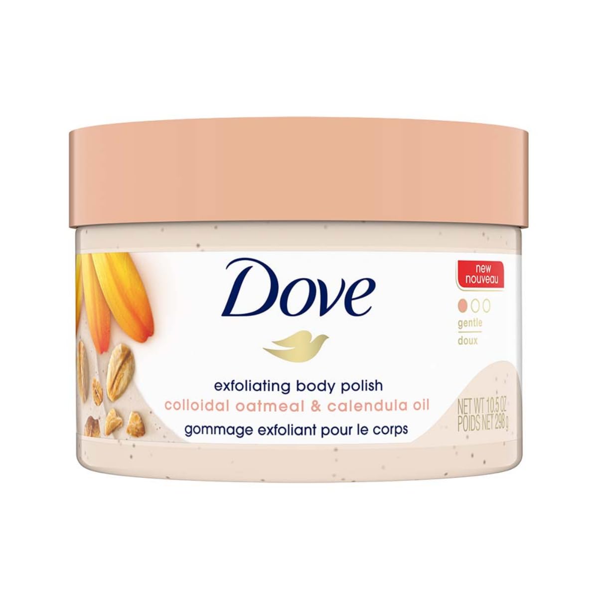 Dove Scrub For Silky Smooth Skin Brown Sugar & Coconut Butter Body Scrub Exfoliates & Restores Skin's Natural Nutrients, 10.5 oz, 4 Count