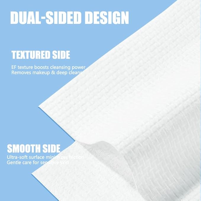 Disposable Face Towels 10"×12" Makeup Remover and Clean Soft and Thick Dry Wipes Facial Tissue XL Towelettes 600 Count
