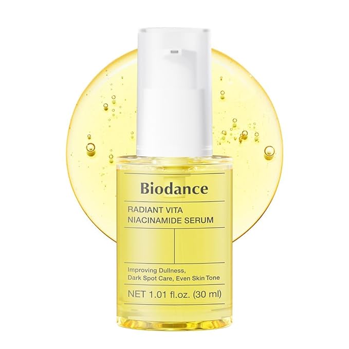 BIODANCE Radiant Vita Niacinamide Serum, for Even Tone Dark Spot Care with Vitamin C, Hydrating for Sensitive Skin, Filter Glow Serum, Korean Skin Care, Self Care Gifts for Women | 1.01 floz