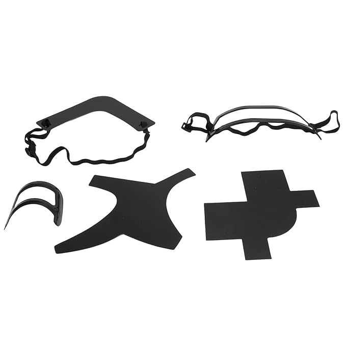 Beard Shaper Kit, 5 Piece Beard Shaping & Styling Tool, Beard Shaping Tool for Men, Beard Lineup Guide Template, Beard Styling Tool for Hairline Neckline (Black)