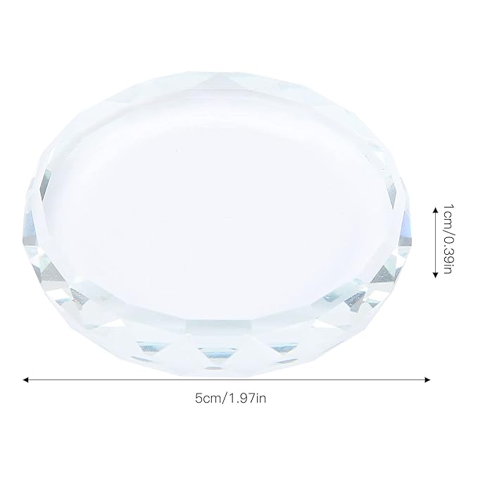 Cunyuer Nail Art Palette, 2PCS Nail Polish Mixing Plate, Nail Art Painting Color Toning Glass Board for Makeup Pallet Display Cosmetic Mixing Tools
