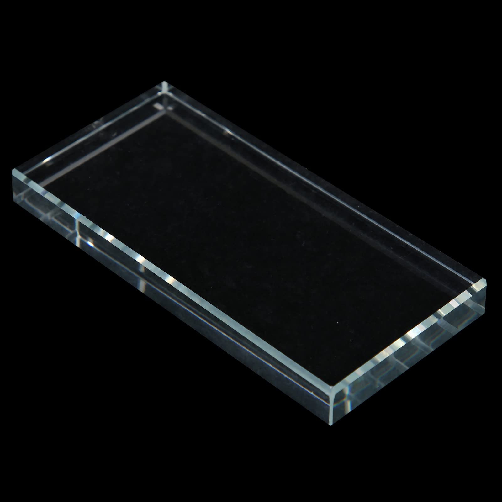 Nail Art Palette, Color Mixing Glass Rectangle Manicure Color Drawing Palette Nail Polish Pigment Mixing Plate False Eyelashes Glue Hold Makeup Palette