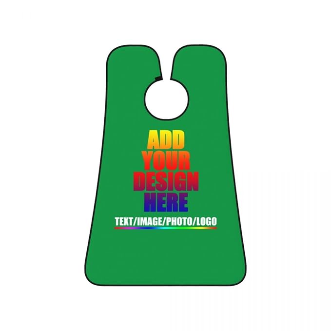 Custom Beard Bibs Apron Personalized Beard Hair Catcher Add Photo Picture Text Waterproof Beard Shave Cape for Shaving Trimming for Birthday Father's Day Gifts Irish Green