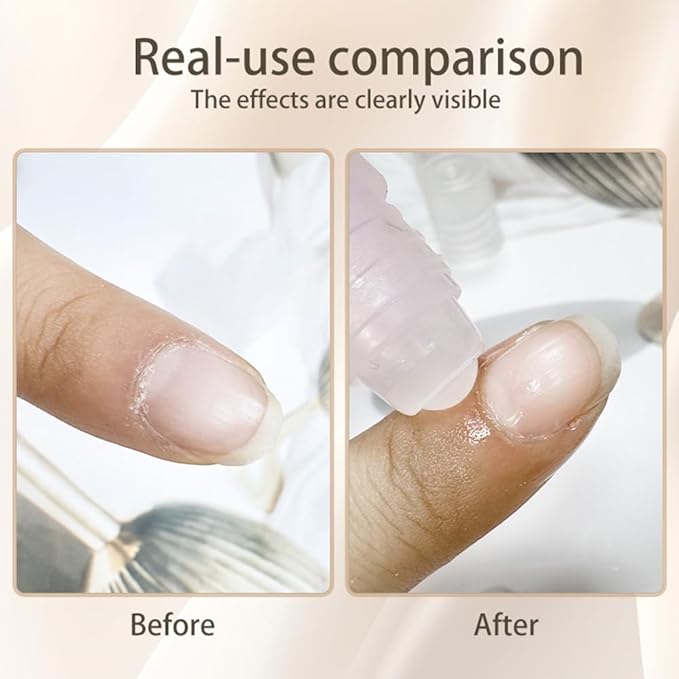 SULLMAR 2pcs Cuticle Oil Roller Nourishing Cuticle Oil for Nails Hydrating and Cuticles Moisturizing Nail Care Products(Lemon & Rose)