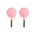Lollipop Shape Setting Powder Puff,Fluffy Body Powder with Long Handle,Soft Cosmetic Makeup Puffs Women,Cosmetic Applicator for Setting Loose Dusting Blender & BodyPowder Application (pink)