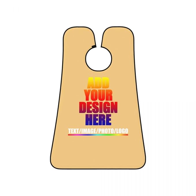 Custom Beard Apron for Men Personalized Gift with Name Image Picture Text Beard Shave Cape Customized Beard Trimming Catcher Bib for Bathroom Yellow Haze