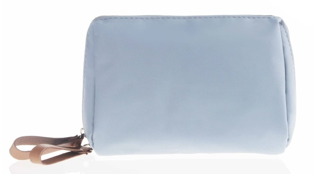 Kososuru Small Makeup Bag for Purse Portable Waterproof Cosmetic Bag Travel Makeup Pouch for Women (Grey, Square)