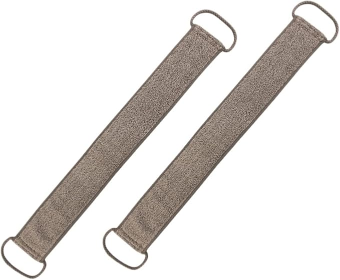 Ipetboom 2pcs Exfoliating Back Scrubber Strap Dead Skin Remover Towel for Deep Cleansing Comfortable Grip Skin Types for Back Neck and Shoulder Care