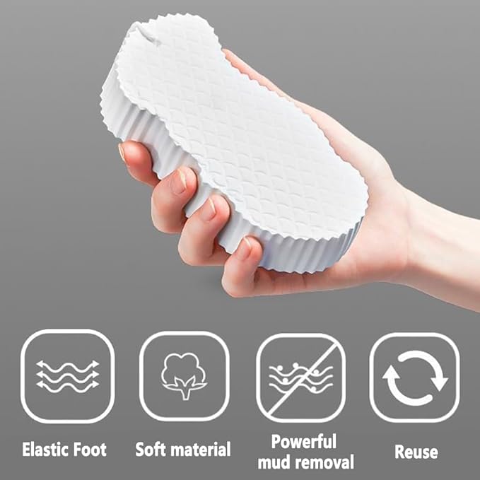 Magic Exfoliating Bath Sponge, Upgraded Magic Exfoliating Body Scrubber, 3D Super Soft Bath Shower Sponge for Body Removes Dead Skin (Upgraded Version 2PCS)