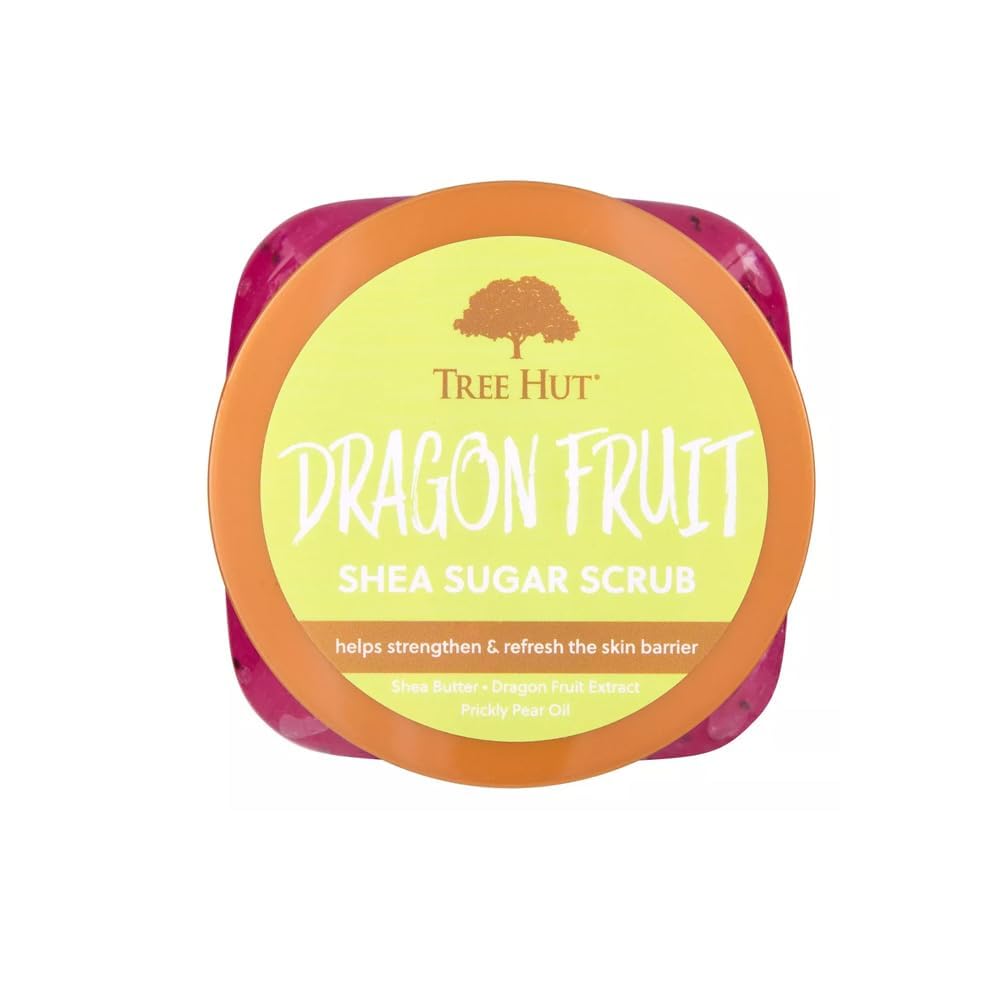 Tree Hut Dragon Fruit Body Scrub, Exfoliating Sugar Scrub, Vegan, 18 Oz