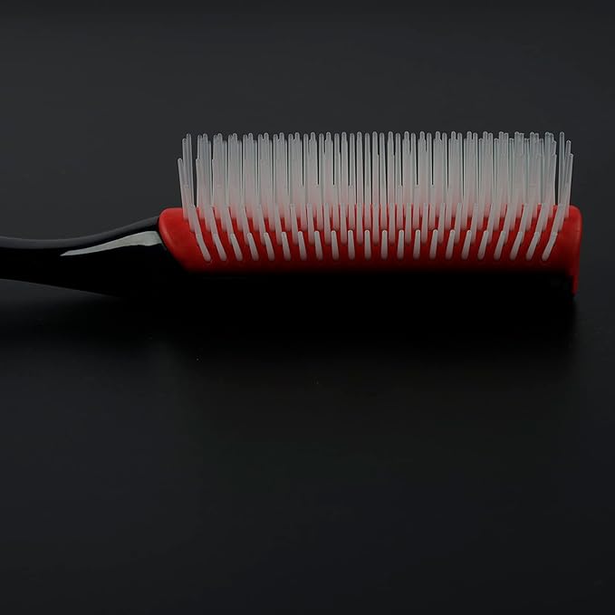 Koeuoi Classic Styling Hair Brush for Wet or Dry Curly Hair. 9 Row Black Brush for Detangling, Separating, Shaping