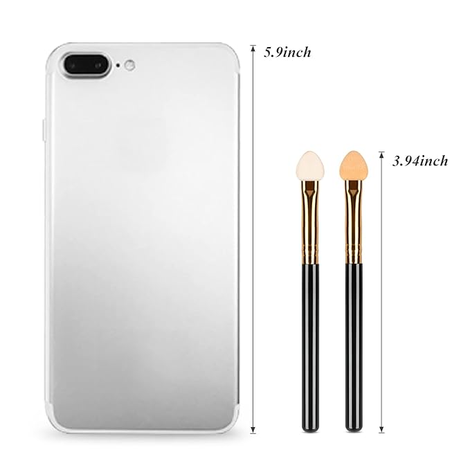UorPoto 20Pcs Professional Eyeshadow Applicators Sponge Tip Reusable Women Blendable Foam Makeup Eye Shadow Brush Applicator Sticks Set Washable