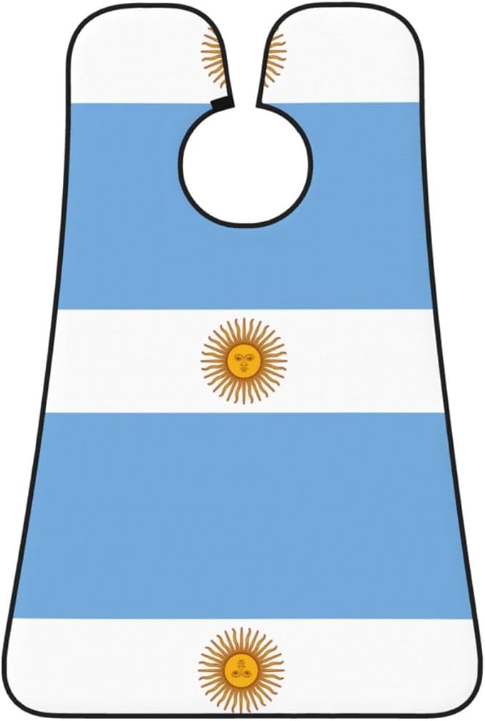 NOUZU Argentine Flag Print Beard Bib Apron For Men, Beard Hair Catcher For Men Shaving Trimming,Beard Cape Cloth