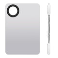 Stainless Steel Cosmetic Makeup Palette with Spatula for Makeup(1Pcs)