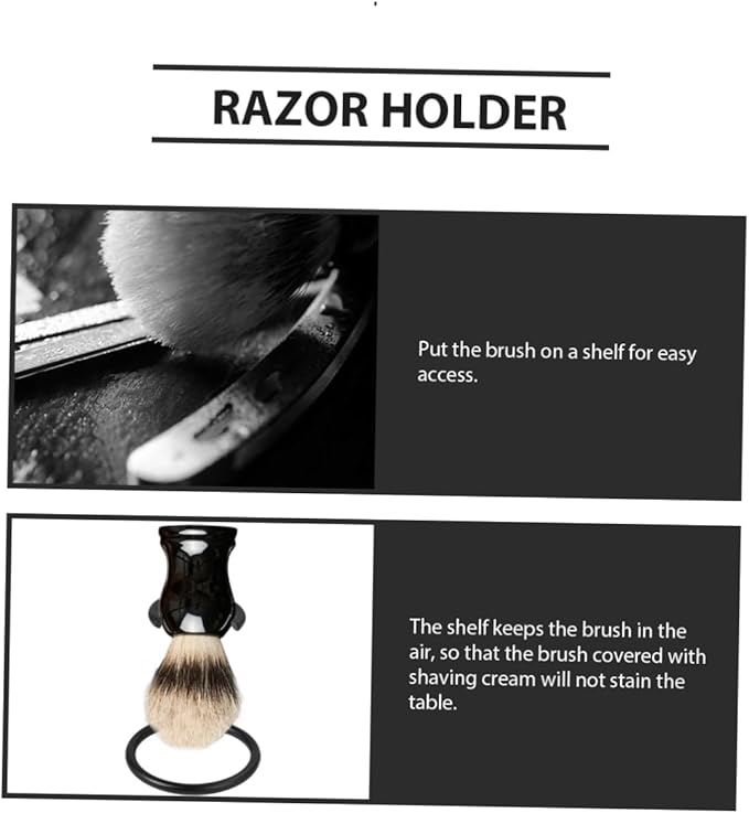 Portable Shaving Holder Rack Elegant Stand for Soap Bowl and Shaving Brush Beauty Tool Organizer for Home and Shop Use