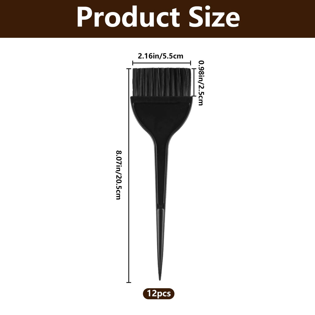 12 Pcs Hair Dye Brush Applicator Kit, Large Flat Head Hair Color Brushes for Women Men, Hair Coloring Brush SetHair Dye Applicator Brushes, Tint Dyeing Dying Tools Kits