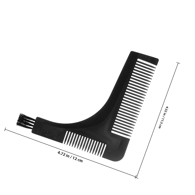 Beard Shaper Template Comb 15-20cm Black Beard Guide Shaping Tool for Men’s Grooming and Trimming