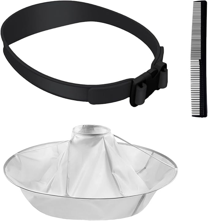 Hair Cutting Kit,Fade Haircut Guide for Men,Include Self Haircut Guide & Cape Umbrella Waterproof,Cutting Combs for Hair Stylist, Adjustable Black Fade Hair Cutting Guide, Salon Supplies for Home