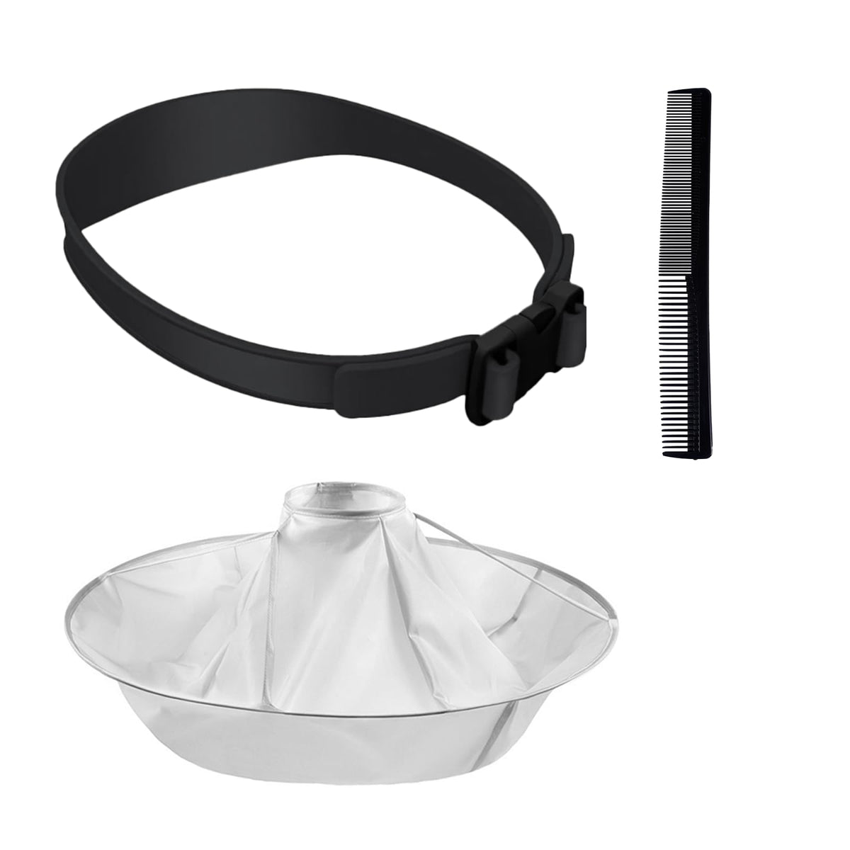 Hair Cutting Kit,Fade Haircut Guide for Men,Include Self Haircut Guide & Cape Umbrella Waterproof,Cutting Combs for Hair Stylist, Adjustable Black Fade Hair Cutting Guide, Salon Supplies for Home