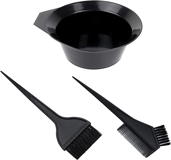 1st Choice Hair Dye Color Brush and Bowl Set, Tint Comb for Hair Tint Dying Coloring Applicator, (2 brushes+Mixing Bowl) …