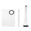 YUYUDEHM Makeup Accessories Set, Makeup Mixing Palette, Foundation Brush, Spatula Tool (Silver)