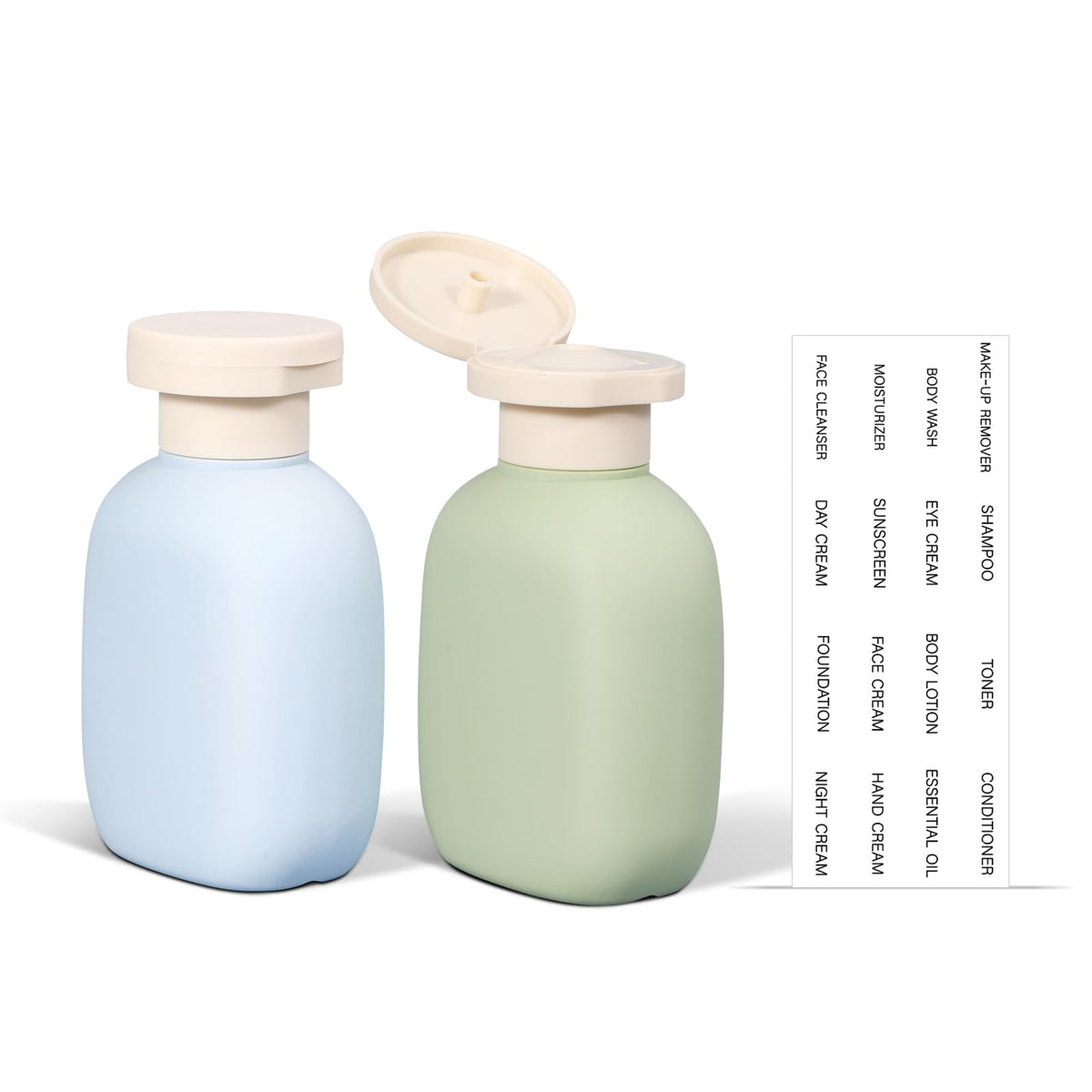 ASEVAT 8.8oz Travel Bottle with Flip Cap, Leak Proof Squeeze Bottles, Refillable Plastic Travel Containers for Creams, Lotion, Foundation, Shampoo, Conditioner