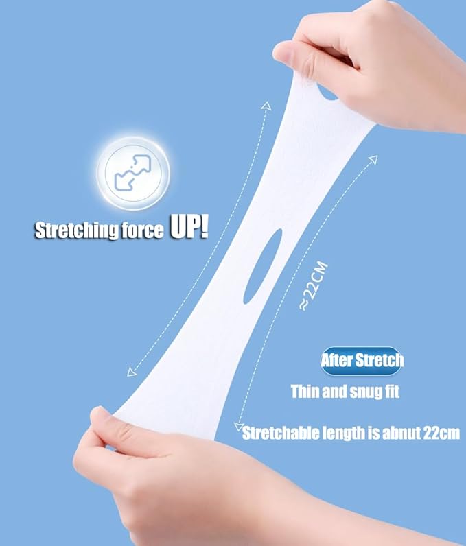 200PCS Makeup Wet Cotton Pads for Face Stretchable Wet Compress Cosmetic Cotton Pads with Hole Tear Mask Paper Towel Makeup Remover Cotton Sheets Moisturizing Facial Makeup Pads