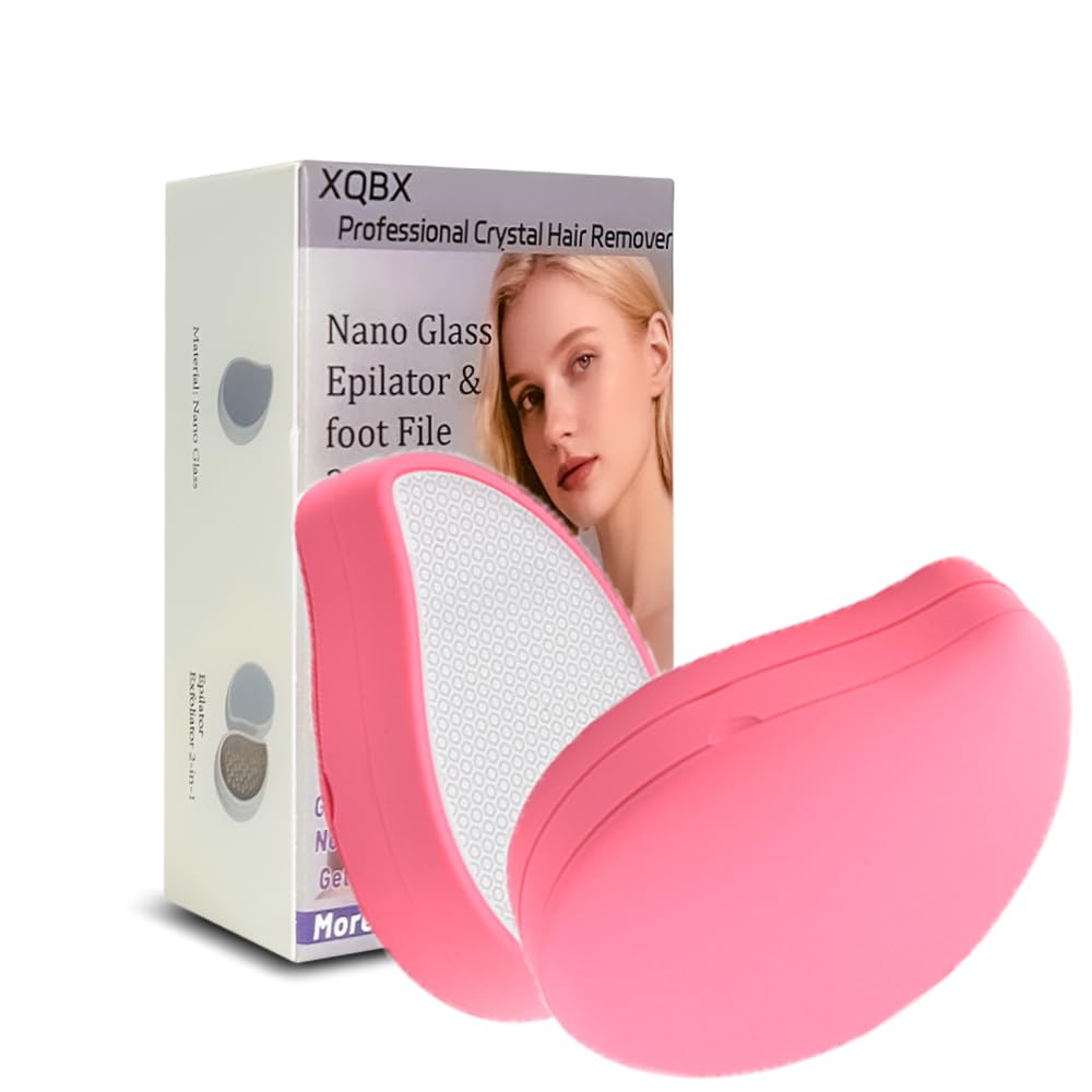 Professional Crystal Hair Remover - Nano Glass Epilator & Exfoliator 2-in-1 (Pink)