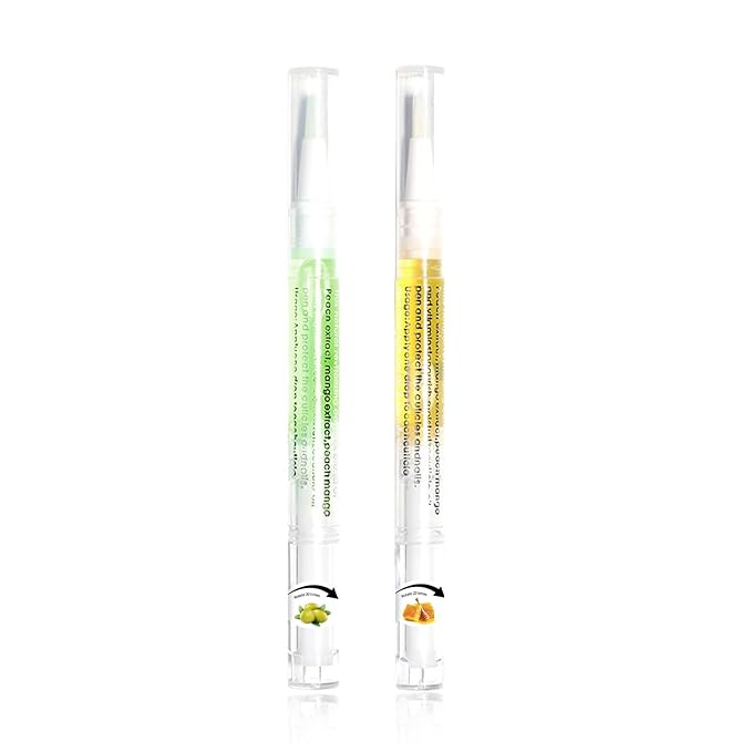 SULLMAR 2pcs Cuticle Oil Pen Nourishing for Nails Hydrating Nail Cuticle Oil Pen and Cuticles Moisturizing Nail Care Products (Honey and Olive)