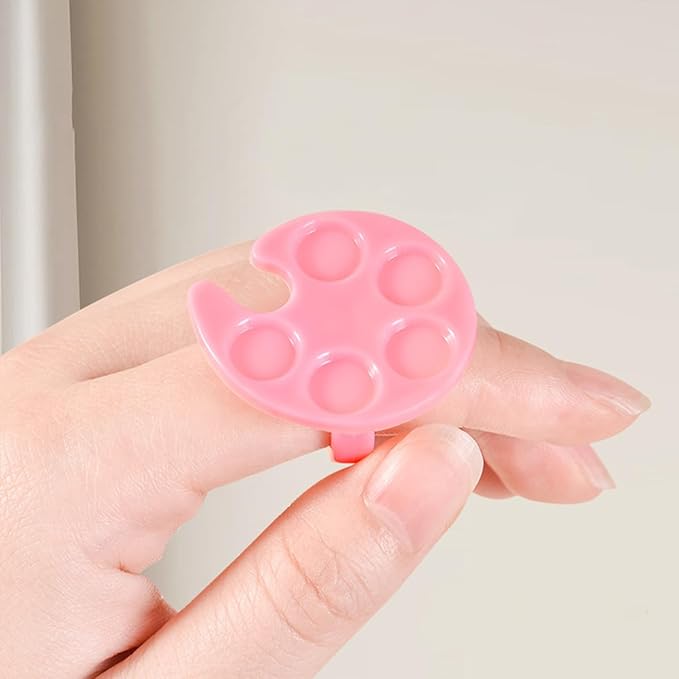 7 Pack Mini Nail Art Palette, Plastic Mixing Plate