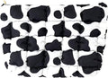 HFLZBRO Puffy Quilted Makeup Bag, Cosmetic Bag, Travel Toiletry Organizer Pouch, Clutch for Women (Cow Print)