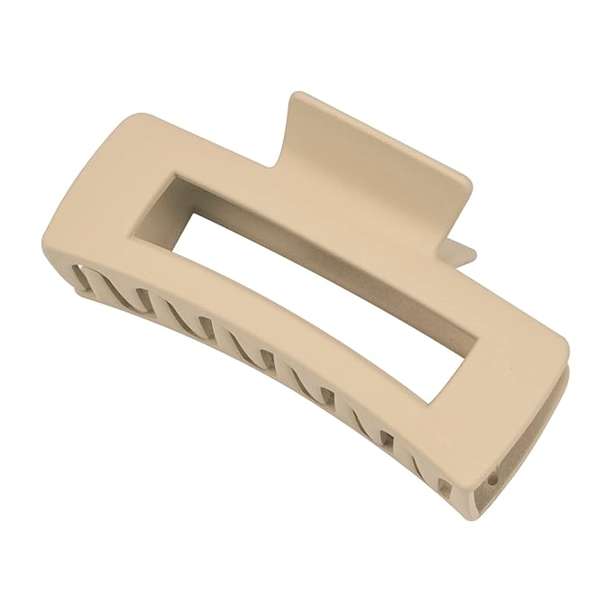 MAORULU Hair Clip, Large Hair Claw Clips for Thick Hair, Hair Clips for Women and Girls, Big Hair Jaw Clips Strong Hold Banana Clips for All Hair Types, Khaki 1