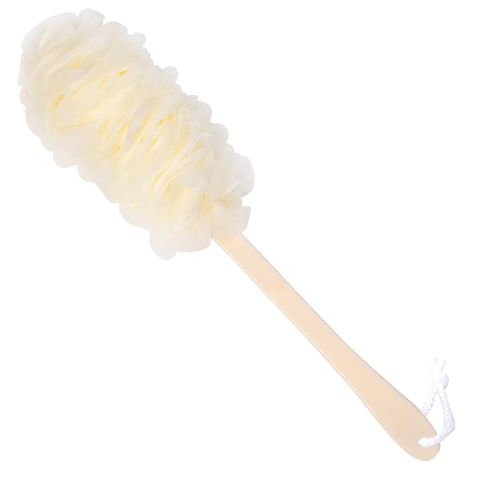 Arswin Back Scrubber for Shower, Loofah Long Handle Bath Body Brush, Soft Nylon Mesh Sponge On a Stick for Shower Men Women Kids Elderly, Exfoliating Scrub Cleaning Luffa for All Kinds of Skin(Pink)