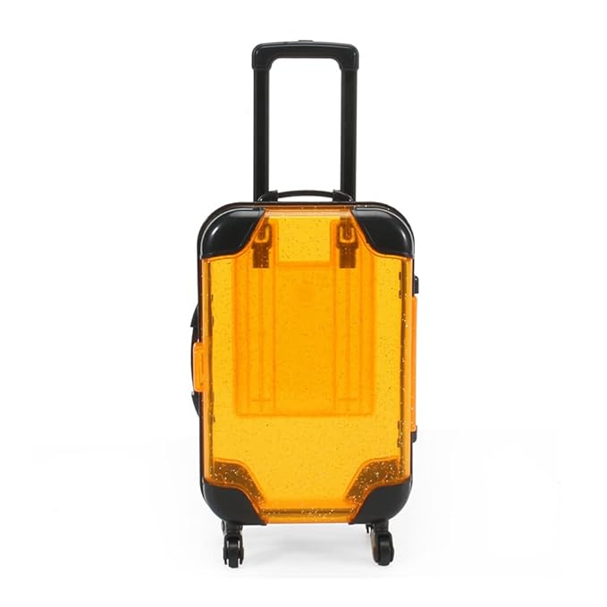 HBZGTLAD 10pcs false eyelashes packaging box pink luggage lashes suitcase mink lashes packing fluffy and curly case empty (A-yellow)