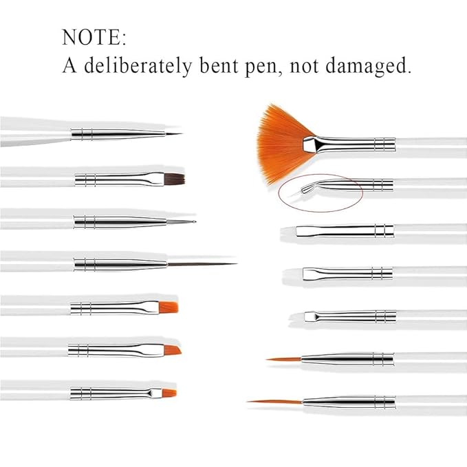 24 Pieces Nail Art Tools Kit Resin Nail Art Palette Acrylic Silicone Engraving Pen Dotting Pen Mixing Palette Detail Brushes Tools for Nail Art DIY Home Salon Makeup Display (Gold)