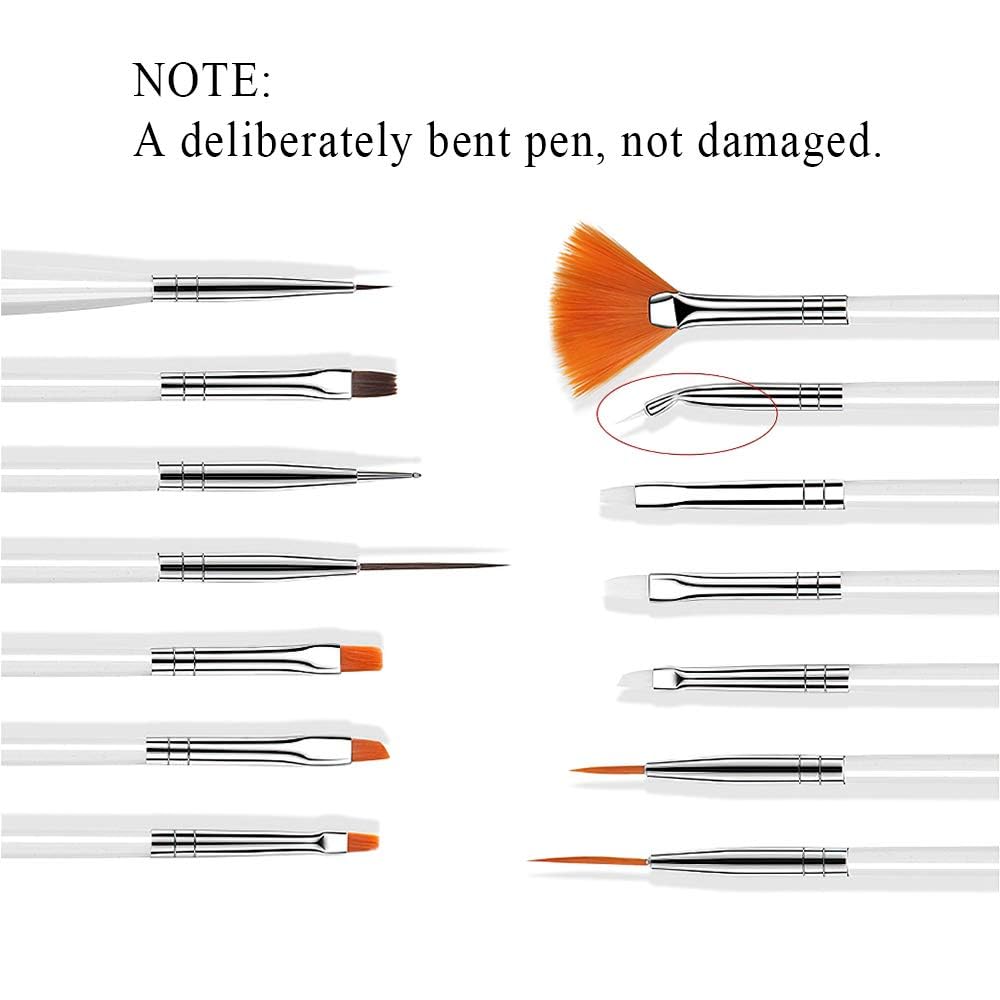 24 Pieces Nail Art Tools Kit Resin Nail Art Palette Acrylic Silicone Engraving Pen Dotting Pen Mixing Palette Detail Brushes Tools for Nail Art DIY Home Salon Makeup Display (Gold)
