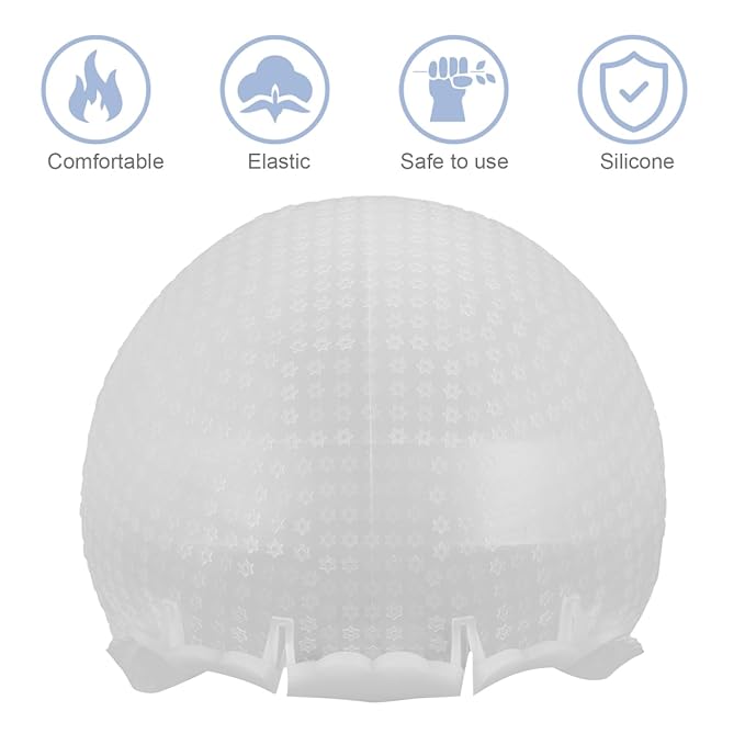 Baluue Highlight Cap, Reusable Silicone Hair Dye Cap with Pre-Punched Holes for Hair Dyeing Coloring Highlighting and Conditioning Soft Comfortable Fit for Salon and Home Use, Salon Tools Kit