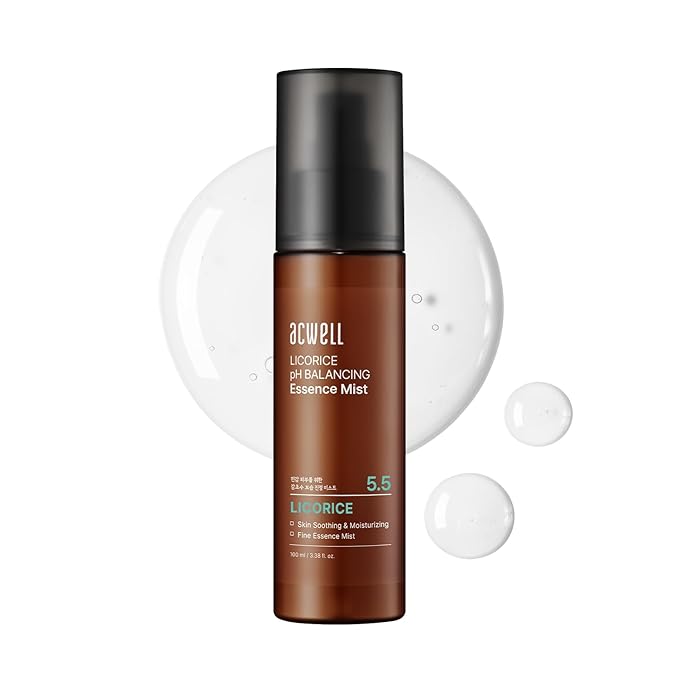 ACWELL Licorice pH Balancing Essence Hydrating Face Mist – Ultra-Fine Facial Spray with Licorice, Triple Hyaluronic Acid & Panthenol, Soothing Hydration & Barrier Repair for Sensitive Skin, 3.38 fl oz