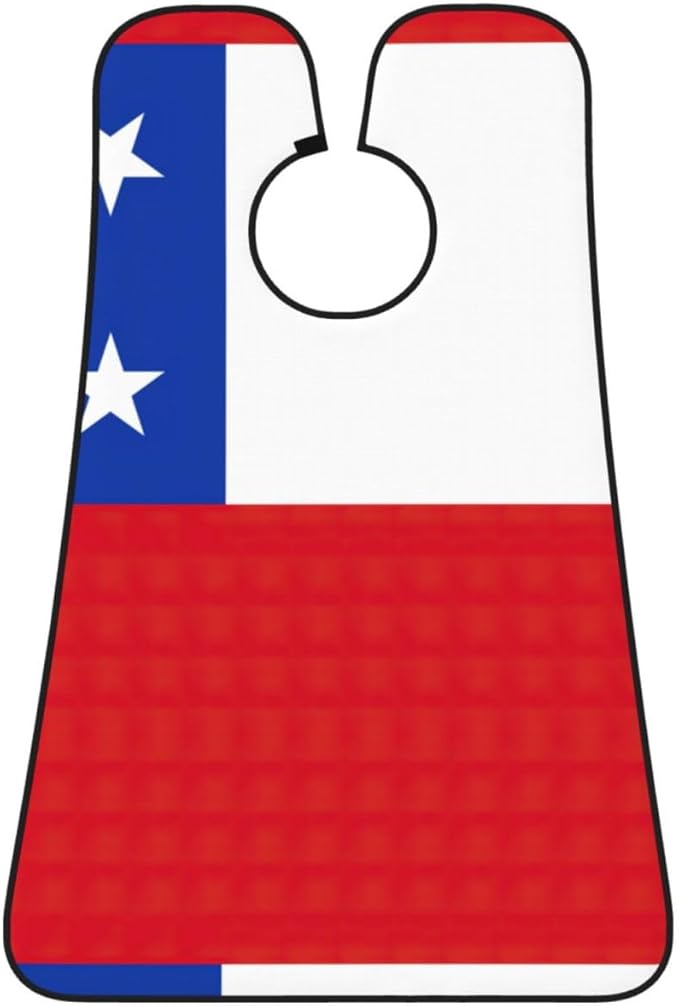 YQxwJL Flag Of Chile Print Beard Bib Shaving Apron, Beard Hair Trimming Cape Gift For Dad