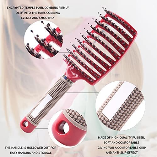 Magical Ultra Detangling Brush for Wet or Dry Hair, Detangler Brush, Fast Drying Styling Massage Hairbrush for Men, Women and Kids (Rainbow)