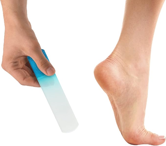 SIUSIO 2Pcs Glass Foot File Pedicure Rasp Dead Skin Remover Calluses Corn Coarse Hard Skin Remover Pedicure Tools Smooth Foots Care Tool for Soft Feet