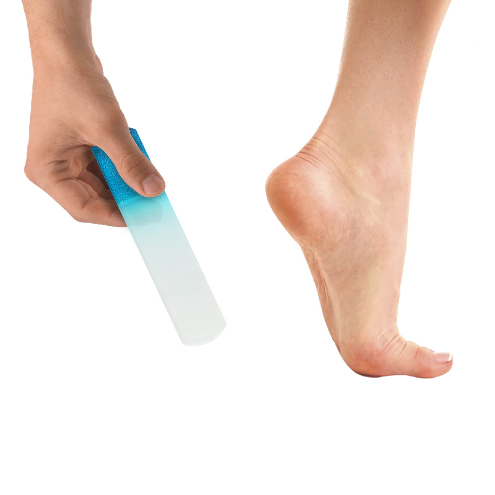SIUSIO 2Pcs Glass Foot File Pedicure Rasp Dead Skin Remover Calluses Corn Coarse Hard Skin Remover Pedicure Tools Smooth Foots Care Tool for Soft Feet