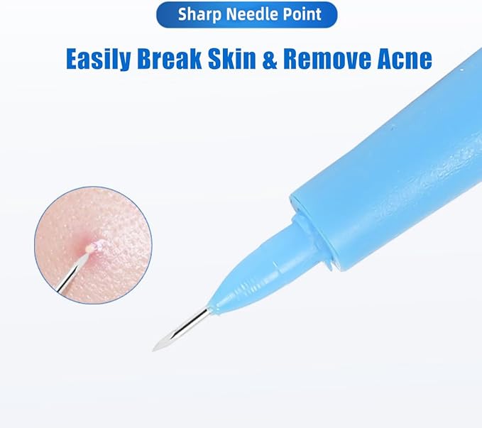10 Pack of Disposable Sterile Acne Remover Tools Safe Pimple Popper Tool Aseptic Blackhead Remover Tools Sanitary Comedone Extractor Tool Pimple Extractor Tool